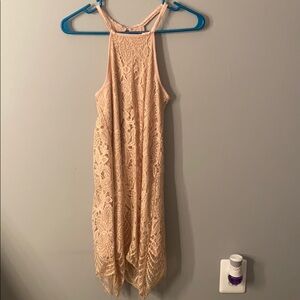 Elegant Light Pink Lace Dress​